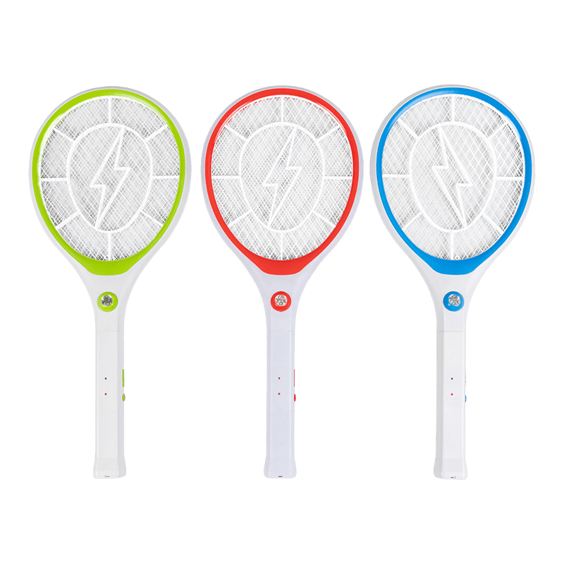 FF-787A 3-Color LED Solar na may Plug Lead-Acid Battery 400mAh Electric Mosquito Swatter