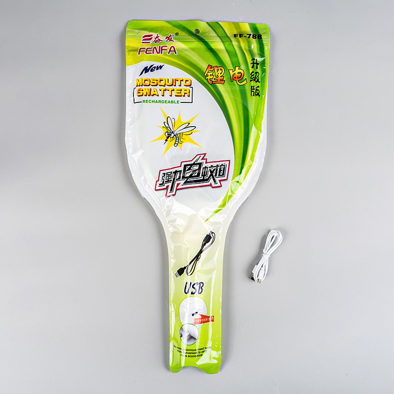 FF-788 1200mAh 3-kulay na electric mosquito swatter na may liwanag FF-788 1200mAh 3-kulay na electric mosquito swatter na may liwanag