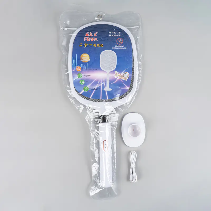 FF-882 1200mAh Electric Mosquito Swatter na may Embroidery Lamp FF-882 1200mAh Electric Mosquito Swatter na may Embroidery Lamp
