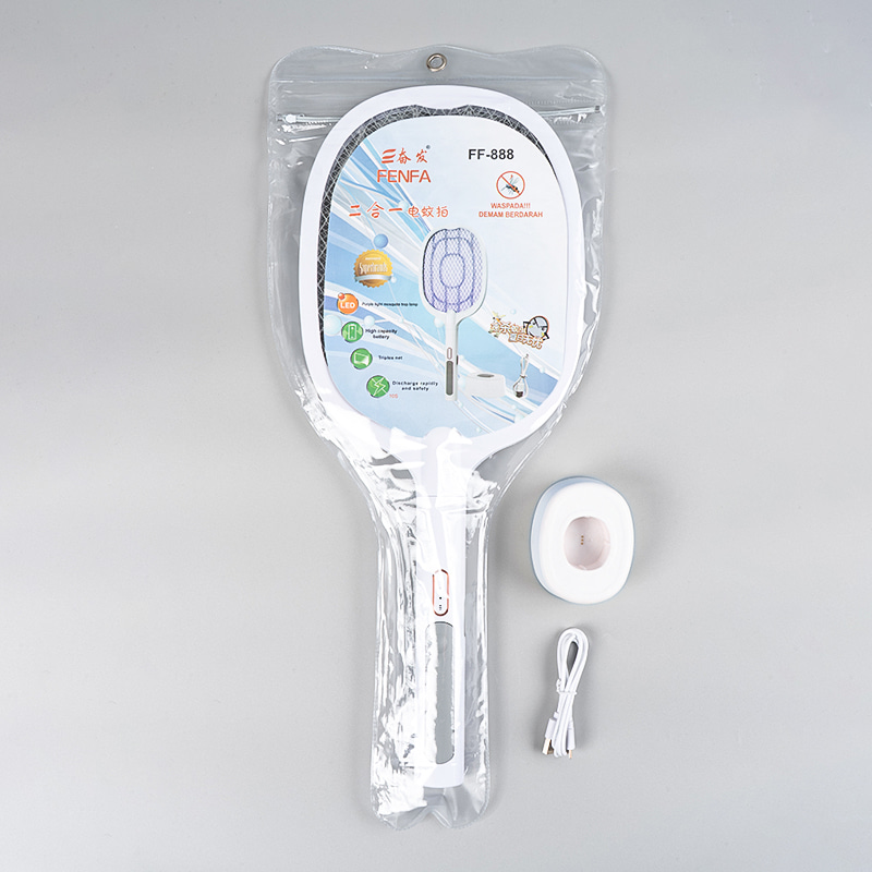 FF-888 1200mAh Five-Level LED Mosquito Swatter USB Rechargeable FF-888 1200mAh Five-Level LED Mosquito Swatter USB Rechargeable