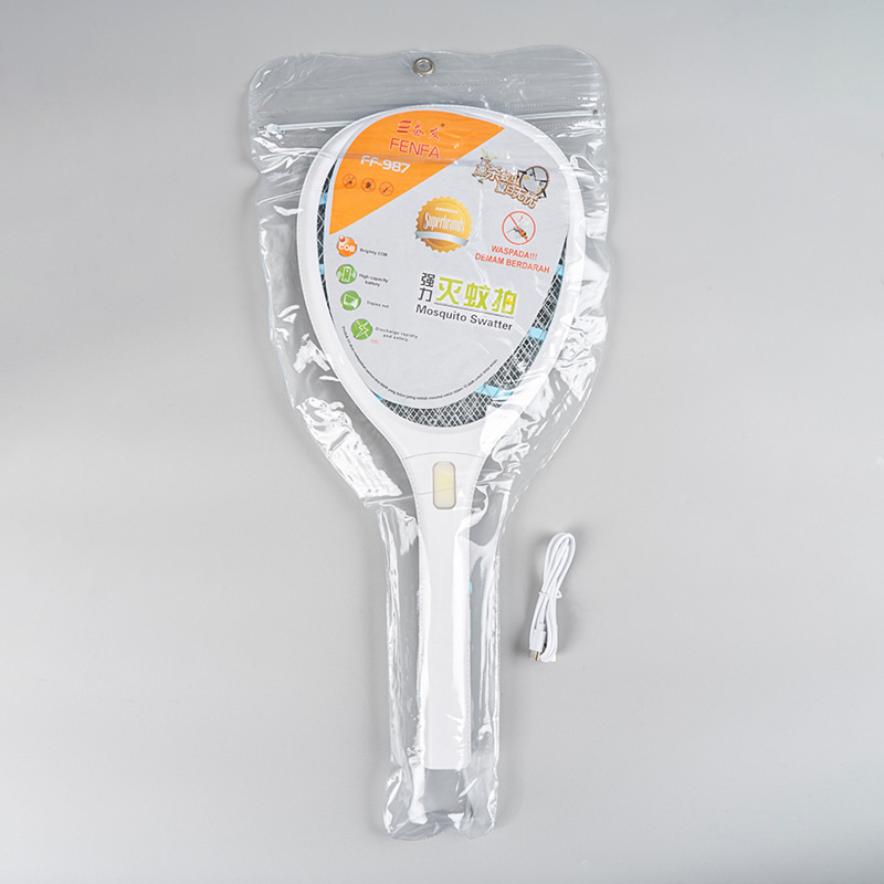 FF-987 500mAh Dual-Color LED Mosquito Swatter USB Rechargeable FF-987 500mAh Dual-Color LED Mosquito Swatter USB Rechargeable